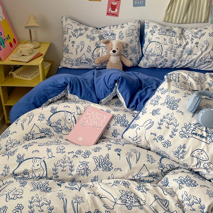 91家纺网 家纺一手货源 找家纺 卡斯诺家纺馆 2025新款水洗云朵棉四件套【下载文件夹包含买家秀】 涂鸭日记