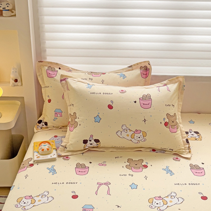 91家纺网 家纺一手货源 找家纺 春雨家居 2025新款春夏卡通印花全棉单枕套 4.可爱颂