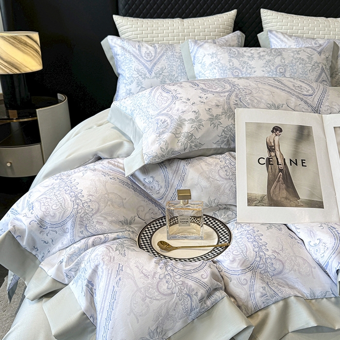 91家纺网 家纺一手货源 找家纺 迷尚家居 2025新款100%莱赛尔数码印花四件套 梦境之翼