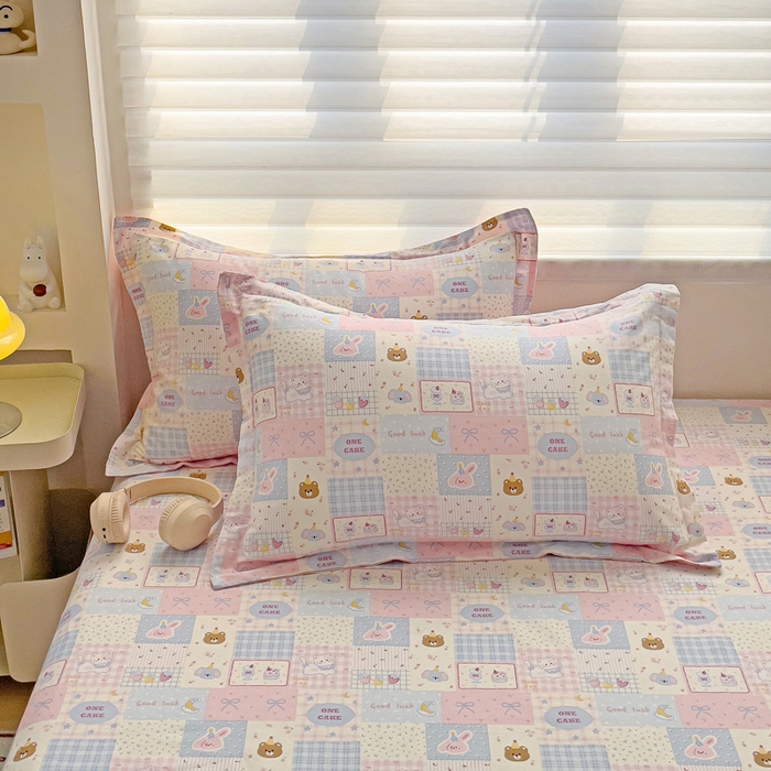 91家纺网 家纺一手货源 找家纺 春雨家居 2025新款春夏卡通印花全棉单枕套 14.甜心乐园