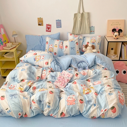 91家纺网 家纺一手货源 找家纺 （总）卡斯诺家纺馆 2025新款水洗云朵棉四件套【下载文件夹包含买家秀】