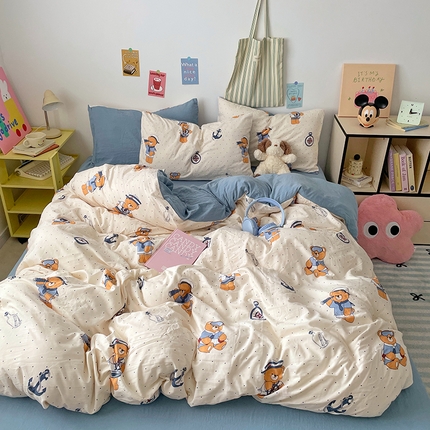 91家纺网 家纺一手货源 找家纺 （总）卡斯诺家纺馆 2025新款水洗云朵棉四件套【下载文件夹包含买家秀】