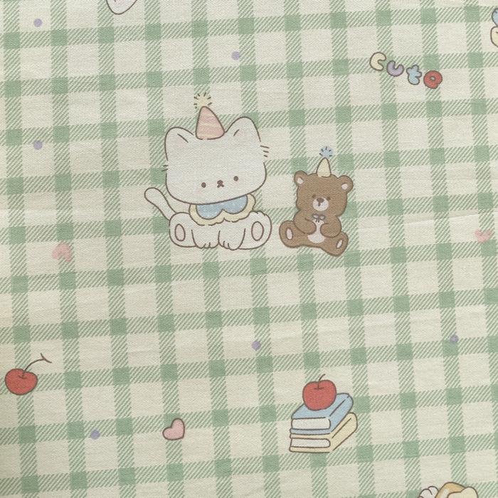 91家纺网 家纺一手货源 找家纺 春雨家居 2025新款春夏卡通印花全棉单枕套 6.甜美梦境-绿