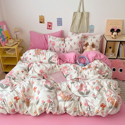 91家纺网 家纺一手货源 找家纺 （总）卡斯诺家纺馆 2025新款水洗云朵棉四件套【下载文件夹包含买家秀】