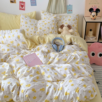 91家纺网 家纺一手货源 找家纺 （总）卡斯诺家纺馆 2025新款水洗云朵棉四件套【下载文件夹包含买家秀】