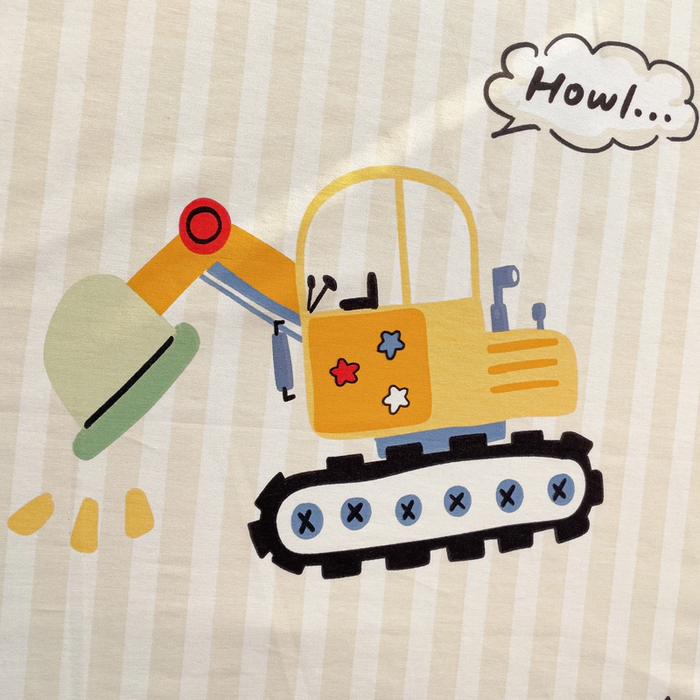 91家纺网 家纺一手货源 找家纺 春雨家居 2025新款春夏卡通印花全棉单床单 汽车世界