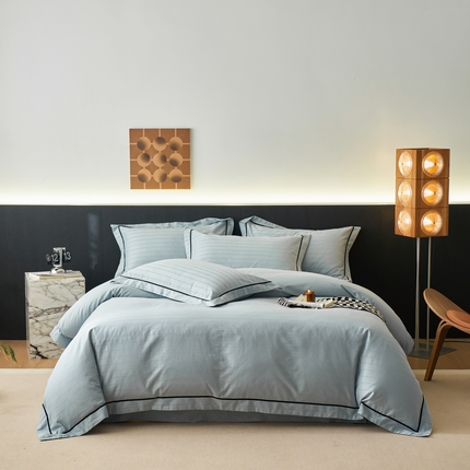 91家纺网 家纺一手货源 找家纺 （总）三朵全棉60S贡缎长绒棉大提花四件套-柏林系列