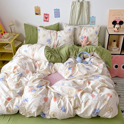 91家纺网 家纺一手货源 找家纺 （总）卡斯诺家纺馆 2025新款水洗云朵棉四件套【下载文件夹包含买家秀】