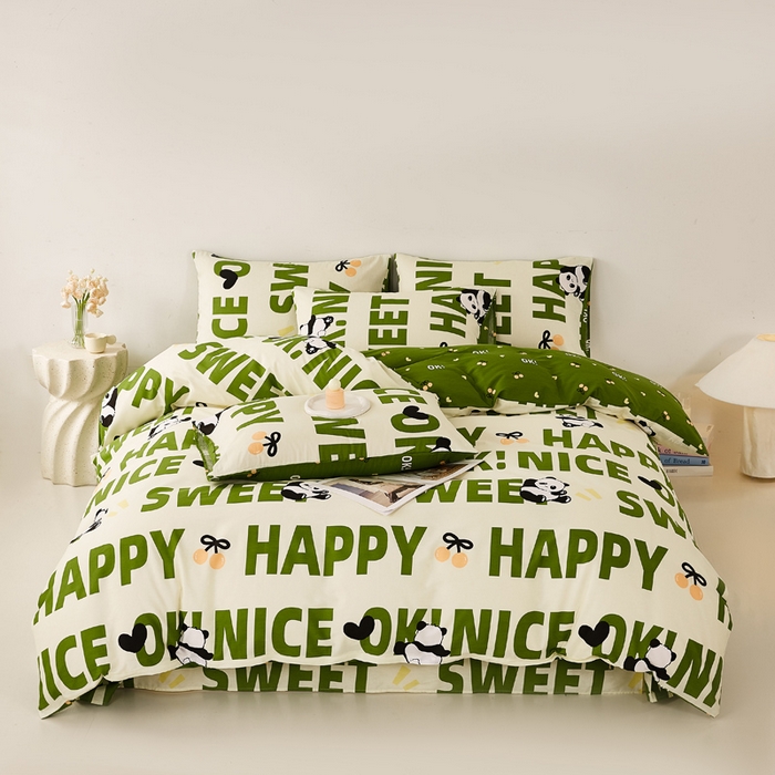 91家纺网 家纺一手货源 找家纺 潮邦创意家居 2025特价春夏新款13070全棉四件套 【第一批】 功夫熊猫