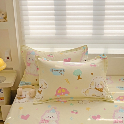 91家纺网 家纺一手货源 找家纺 春雨家居 2025新款春夏卡通印花全棉单枕套 13.萌趣乐园