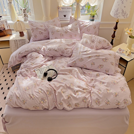 逸尚阁 2025新款针织双层纱印花四件套（提供买家秀） 朴雅