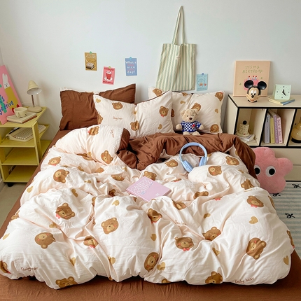 91家纺网 家纺一手货源 找家纺 （总）卡斯诺家纺馆 2025新款水洗云朵棉四件套【下载文件夹包含买家秀】