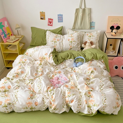 91家纺网 家纺一手货源 找家纺 （总）卡斯诺家纺馆 2025新款水洗云朵棉四件套【下载文件夹包含买家秀】