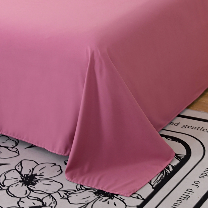 91家纺网 家纺一手货源 找家纺 梵巢2025新款水洗棉床单三件套 浅豆沙