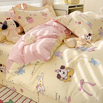 春雨家居 2025新款春夏卡通印花全棉单被套 可爱颂