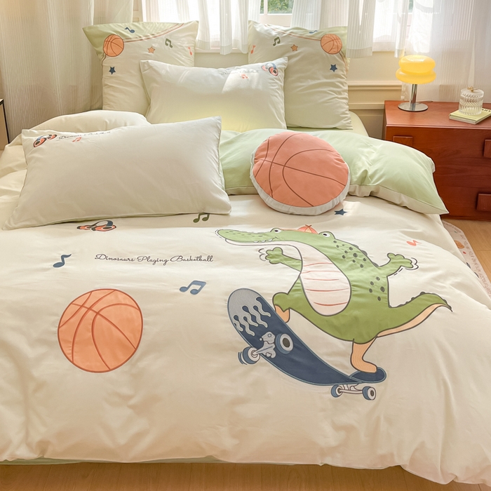 91家纺网 家纺一手货源 找家纺 （总）博雅 2025新款全棉贴布绣卡通四件套