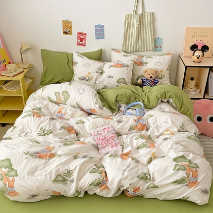 91家纺网 家纺一手货源 找家纺 （总）卡斯诺家纺馆 2025新款水洗云朵棉四件套【下载文件夹包含买家秀】