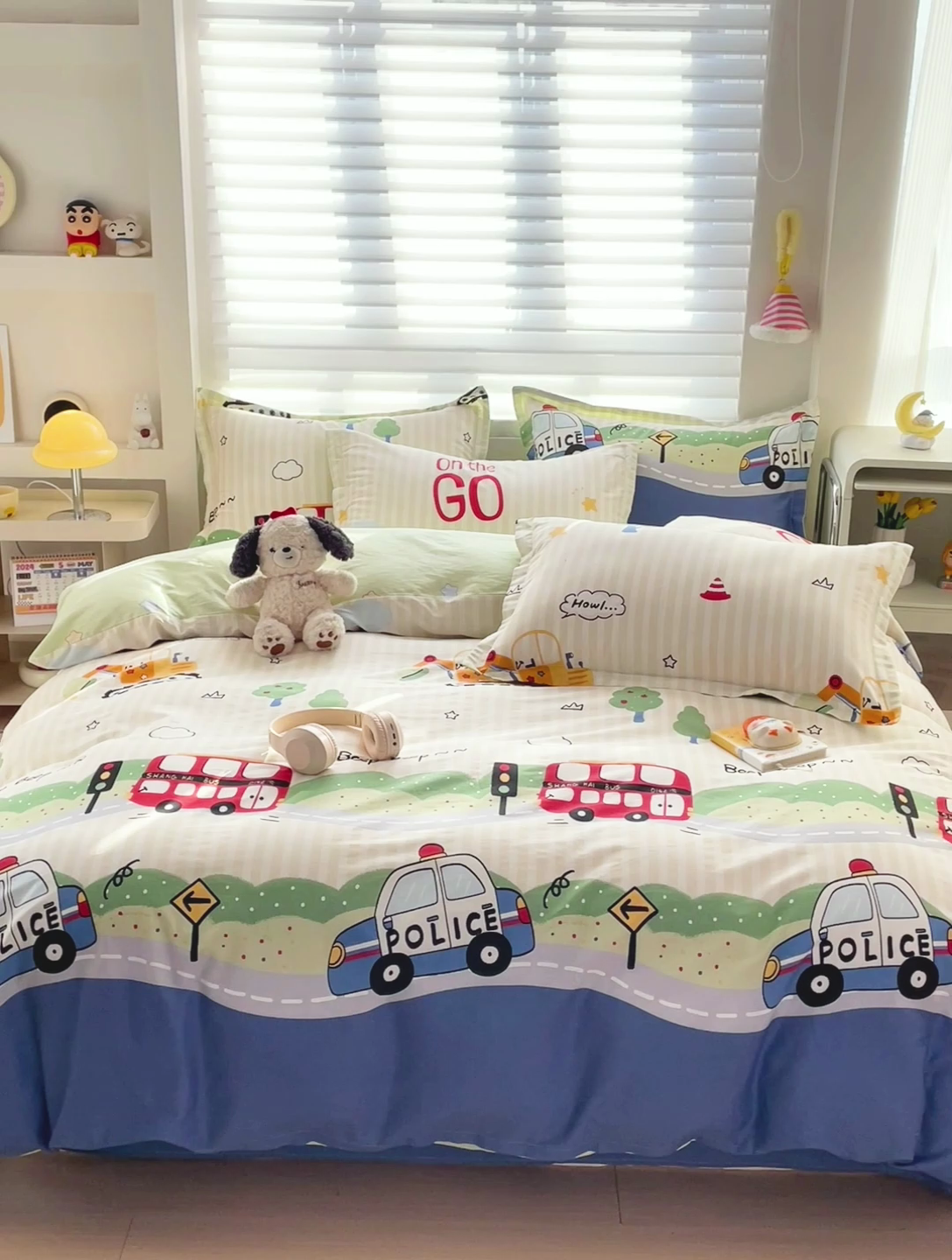 91家纺网 家纺一手货源 找家纺 春雨家居 2025新款春夏卡通印花全棉单被套 汽车世界