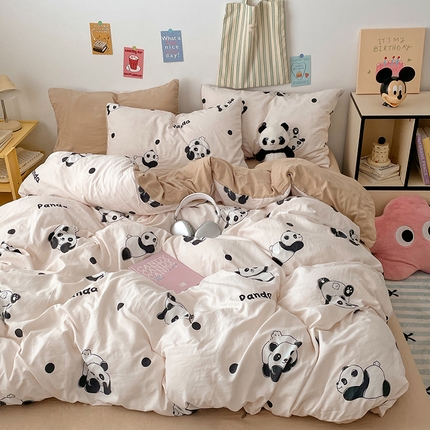 91家纺网 家纺一手货源 找家纺 （总）卡斯诺家纺馆 2025新款水洗云朵棉四件套【下载文件夹包含买家秀】