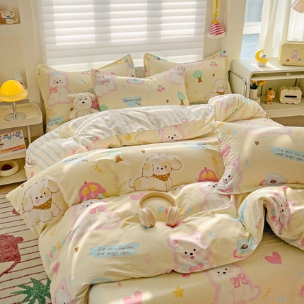 91家纺网 家纺一手货源 找家纺 （总）春雨家居 2025新款春夏卡通印花全棉单被套