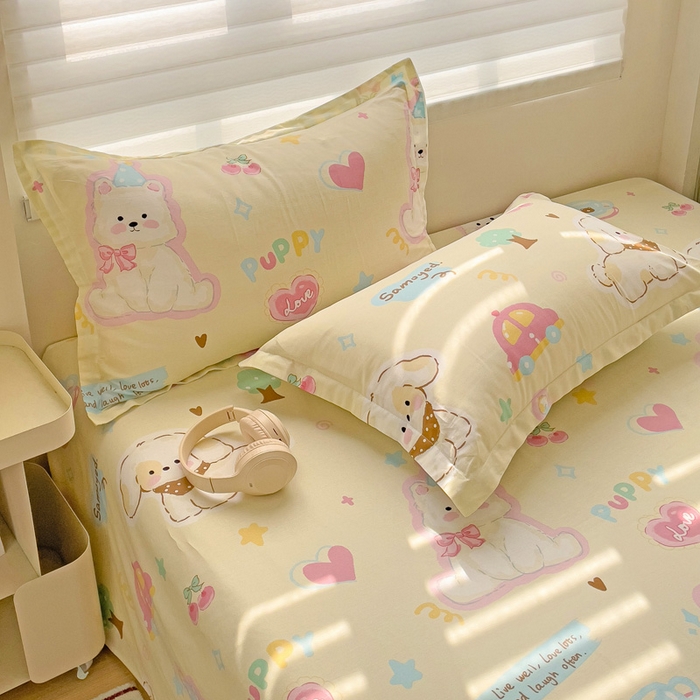 91家纺网 家纺一手货源 找家纺 春雨家居 2025新款春夏卡通印花全棉单枕套 13.萌趣乐园