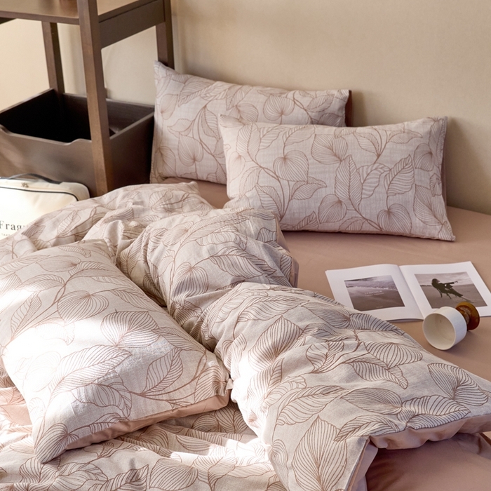 91家纺网 家纺一手货源 找家纺 久典2025 60支色织三层大提花基础款四件套 春亦