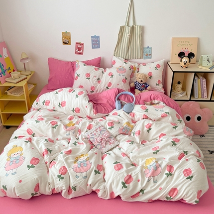 91家纺网 家纺一手货源 找家纺 （总）卡斯诺家纺馆 2025新款水洗云朵棉四件套【下载文件夹包含买家秀】