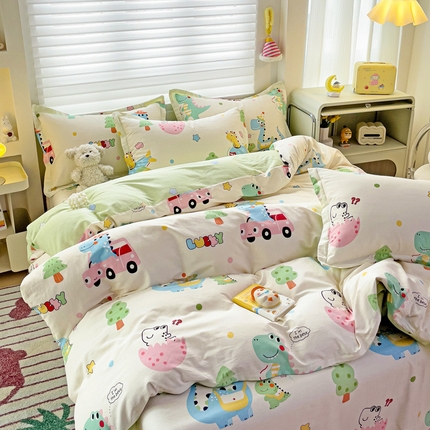 91家纺网 家纺一手货源 找家纺 （总）春雨家居 2025新款春夏卡通印花全棉单被套