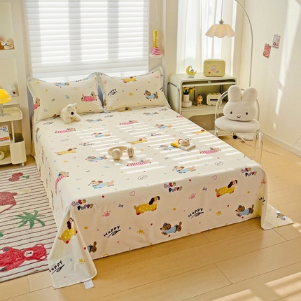 91家纺网 家纺一手货源 找家纺 （总）春雨家居 2025新款春夏卡通印花全棉单床单