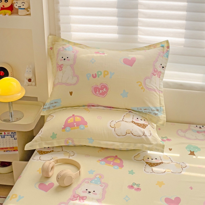 91家纺网 家纺一手货源 找家纺 春雨家居 2025新款春夏卡通印花全棉单枕套 13.萌趣乐园