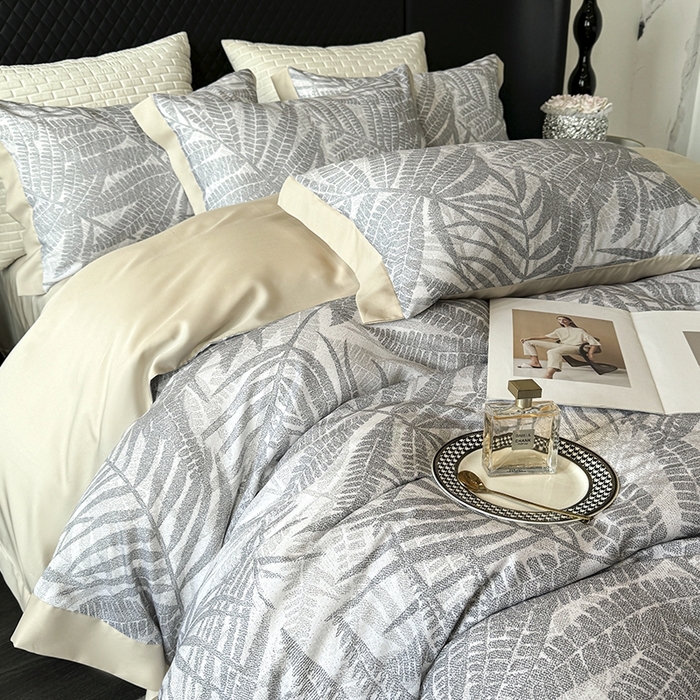 91家纺网 家纺一手货源 找家纺 迷尚家居 2025新款100%莱赛尔数码印花四件套 扶光