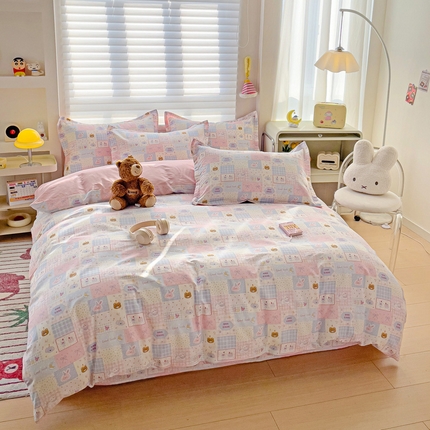 91家纺网 家纺一手货源 找家纺 （总）春雨家居 2026新款春夏卡通印花全棉四件套