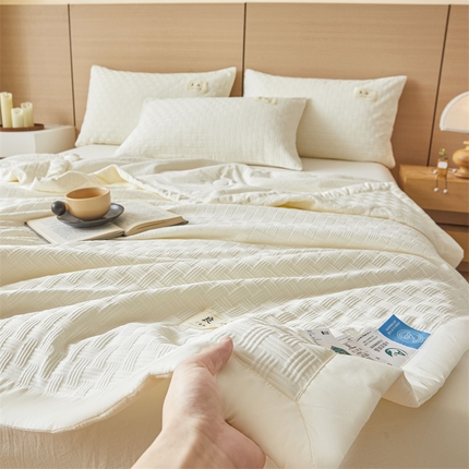 91家纺网 家纺一手货源 找家纺 （总）招财星家纺 2025新款A类华夫格夏被四件套大豆纤维空调被夏凉被直播供货可过检