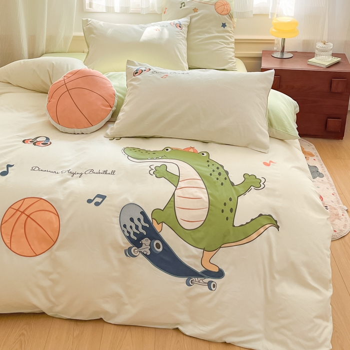 91家纺网 家纺一手货源 找家纺 （总）博雅 2025新款全棉贴布绣卡通四件套