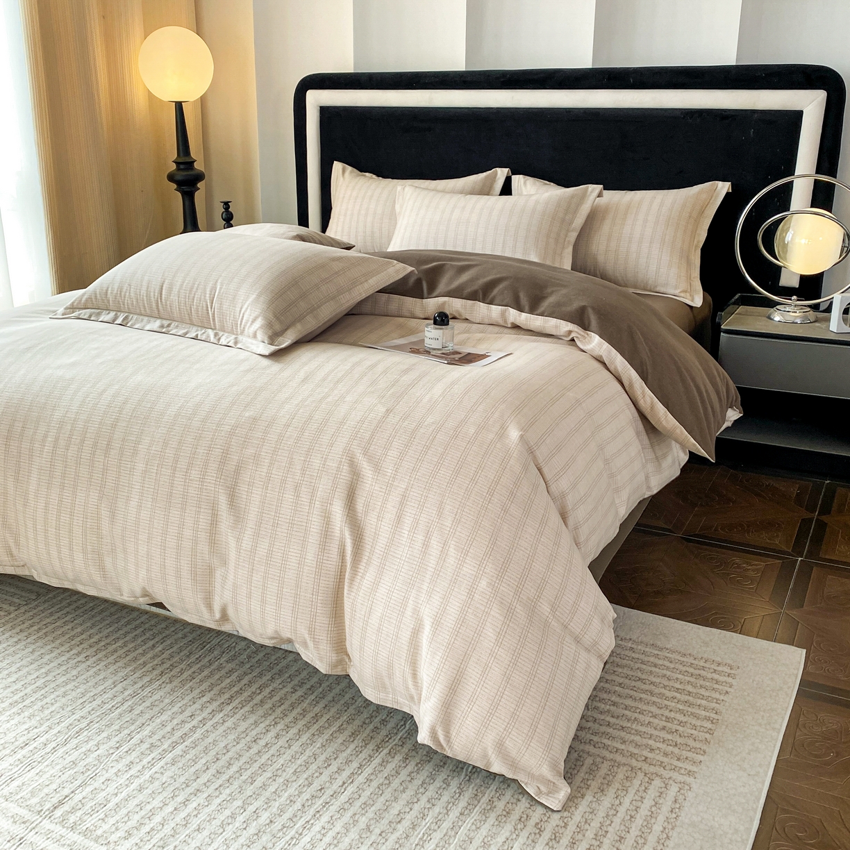 91家纺网 家纺一手货源 找家纺 大吉  2024新款加厚喷气全棉磨毛被套 米勒