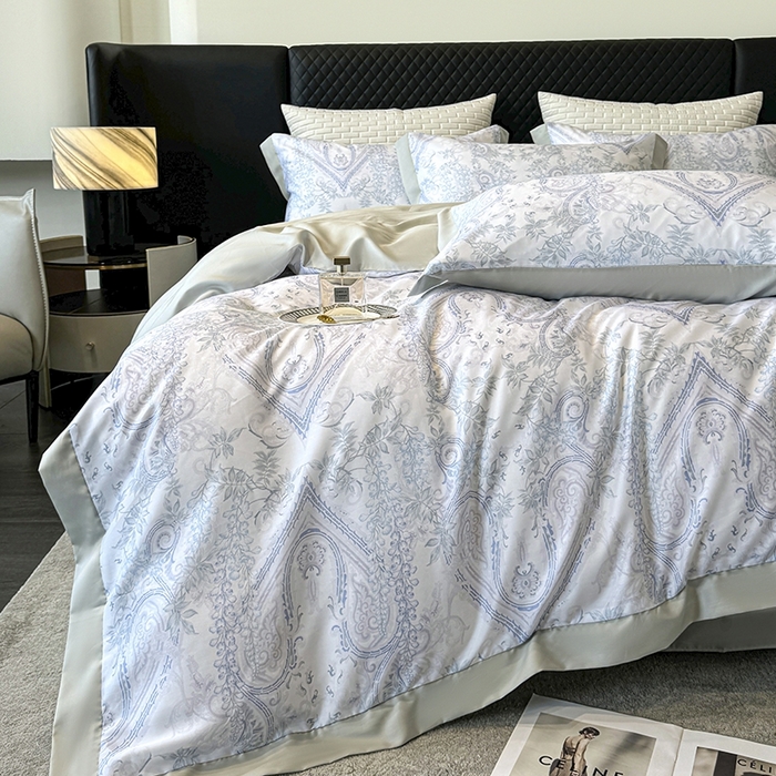 91家纺网 家纺一手货源 找家纺 迷尚家居 2025新款100%莱赛尔数码印花四件套 梦境之翼