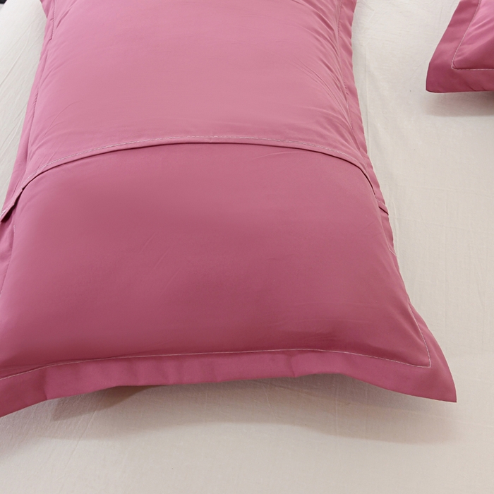 91家纺网 家纺一手货源 找家纺 梵巢2025新款水洗棉纯色单品枕套 浅豆沙