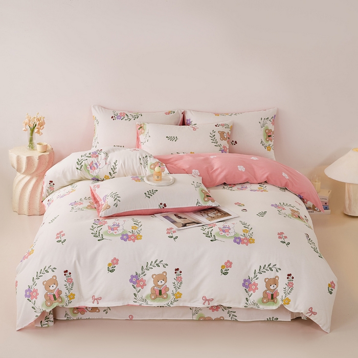 91家纺网 家纺一手货源 找家纺 潮邦创意家居 2025特价春夏新款13070全棉四件套 【第一批】 缤纷花园