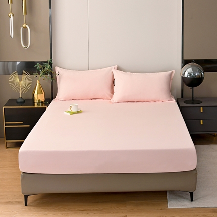 梵巢2025新款水洗棉纯色单床笠 玉色