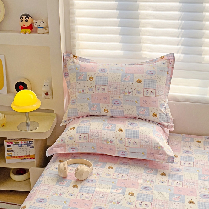 91家纺网 家纺一手货源 找家纺 春雨家居 2025新款春夏卡通印花全棉单枕套 14.甜心乐园