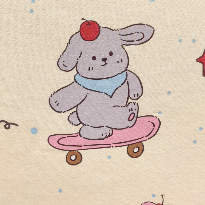 91家纺网 家纺一手货源 找家纺 春雨家居 2025新款春夏卡通印花全棉单床笠 可爱颂