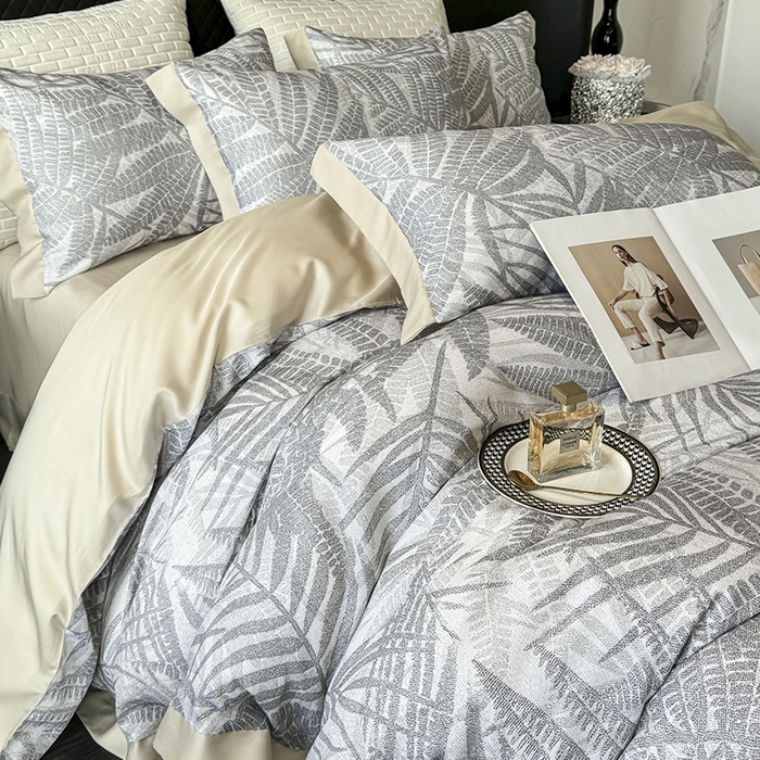 91家纺网 家纺一手货源 找家纺 迷尚家居 2025新款100%莱赛尔数码印花四件套 扶光