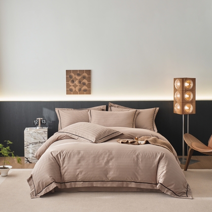 91家纺网 家纺一手货源 找家纺 （总）三朵全棉60S贡缎长绒棉大提花四件套-柏林系列