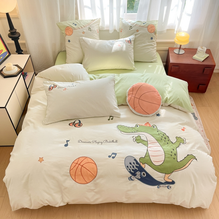 91家纺网 家纺一手货源 找家纺 （总）博雅 2025新款全棉贴布绣卡通四件套