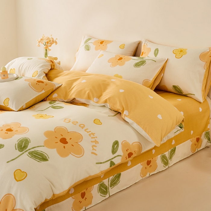 91家纺网 家纺一手货源 找家纺 潮邦创意家居 2025特价春夏新款13070全棉四件套 【第一批】 向阳花开