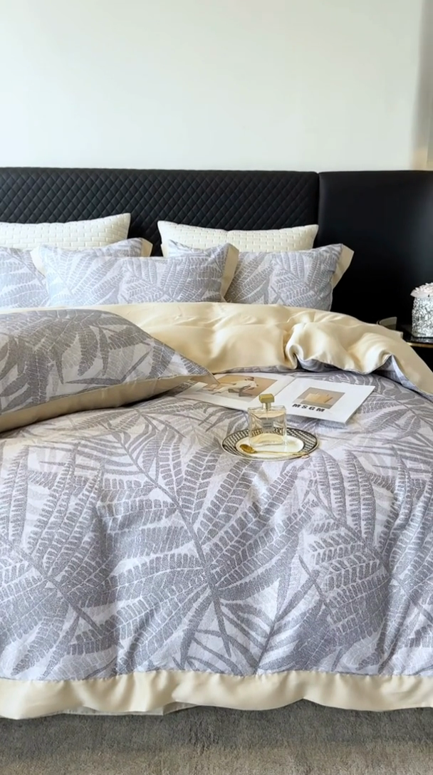 91家纺网 家纺一手货源 找家纺 迷尚家居 2025新款100%莱赛尔数码印花四件套 扶光