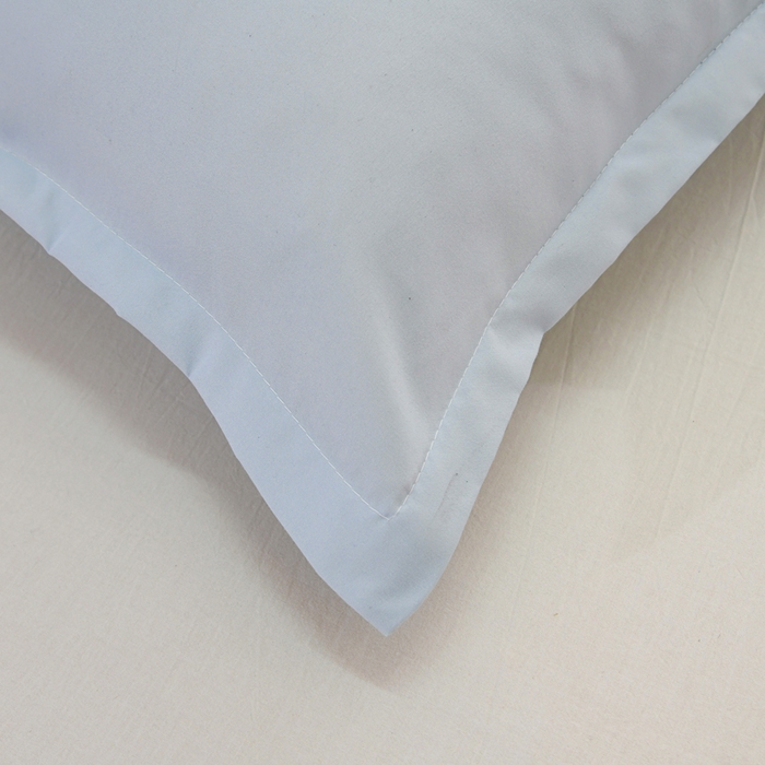 91家纺网 家纺一手货源 找家纺 梵巢2025新款水洗棉纯色单品枕套 浅天蓝