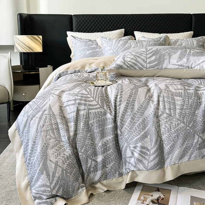 91家纺网 家纺一手货源 找家纺 迷尚家居 2025新款100%莱赛尔数码印花四件套 扶光