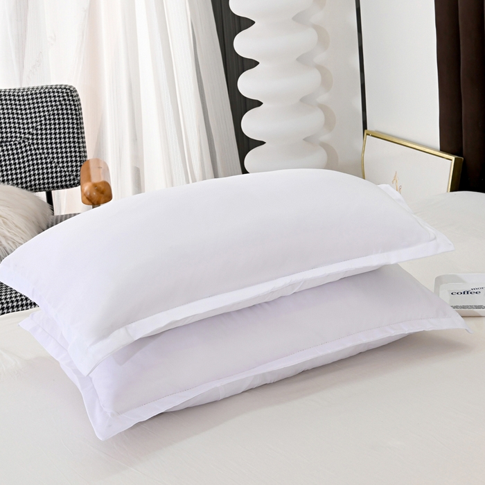 91家纺网 家纺一手货源 找家纺 梵巢2025新款水洗棉纯色单品枕套 纯白