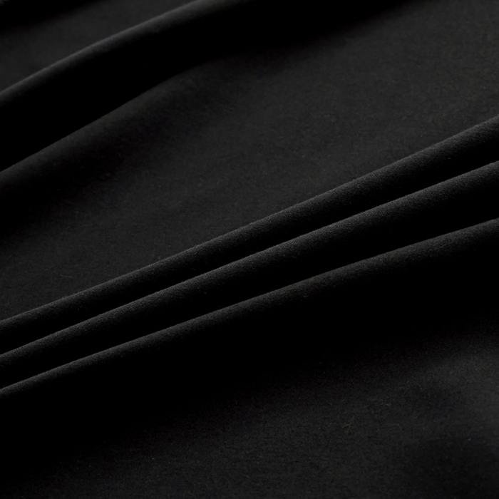 91家纺网 家纺一手货源 找家纺 梵巢2025新款水洗棉纯色单床笠 纯黑